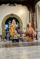 Jalabhisheka and Arati by HH Swamiji on Vardhanti Divasa of Shri Devi Durga Parameshwari Sannidhih at Karla (4 March 2025)